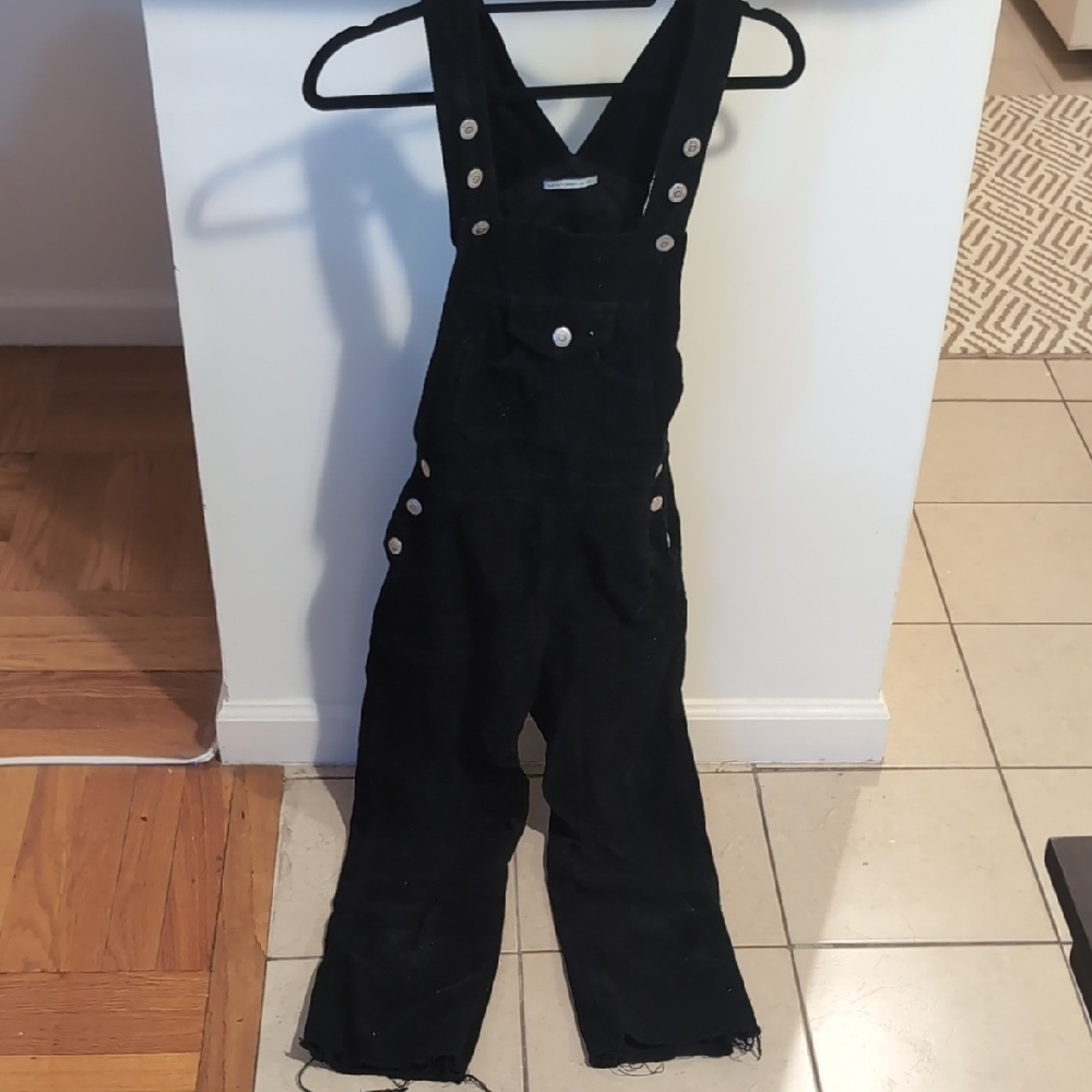 Black Denim Overalls